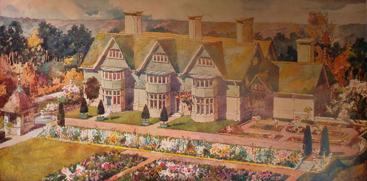 "House at Troon, Ayrshire", 1910 alkotó: Arnold Mitchell