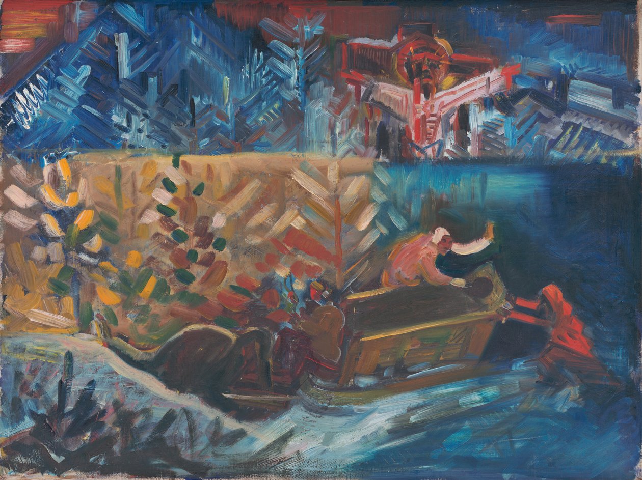 Beteghordás, 1940 körül (olaj, vászon) alkotó: Arnold Peter Weisz Kubincan