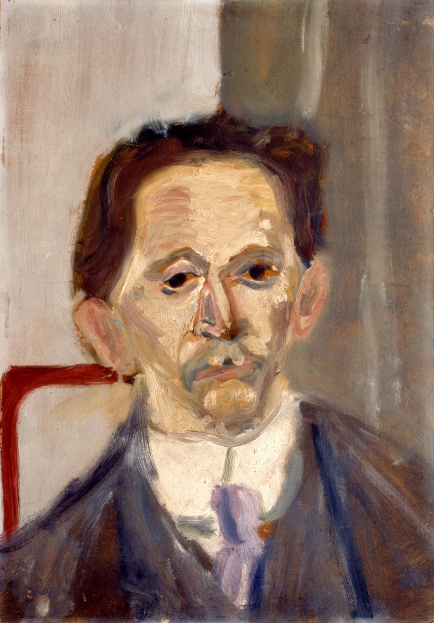 ZEMLINSKY, Alexander von – Arnold Schoenberg portréja, olaj, karton osztrák zeneszerző és karmester alkotó: Arnold Schoenberg