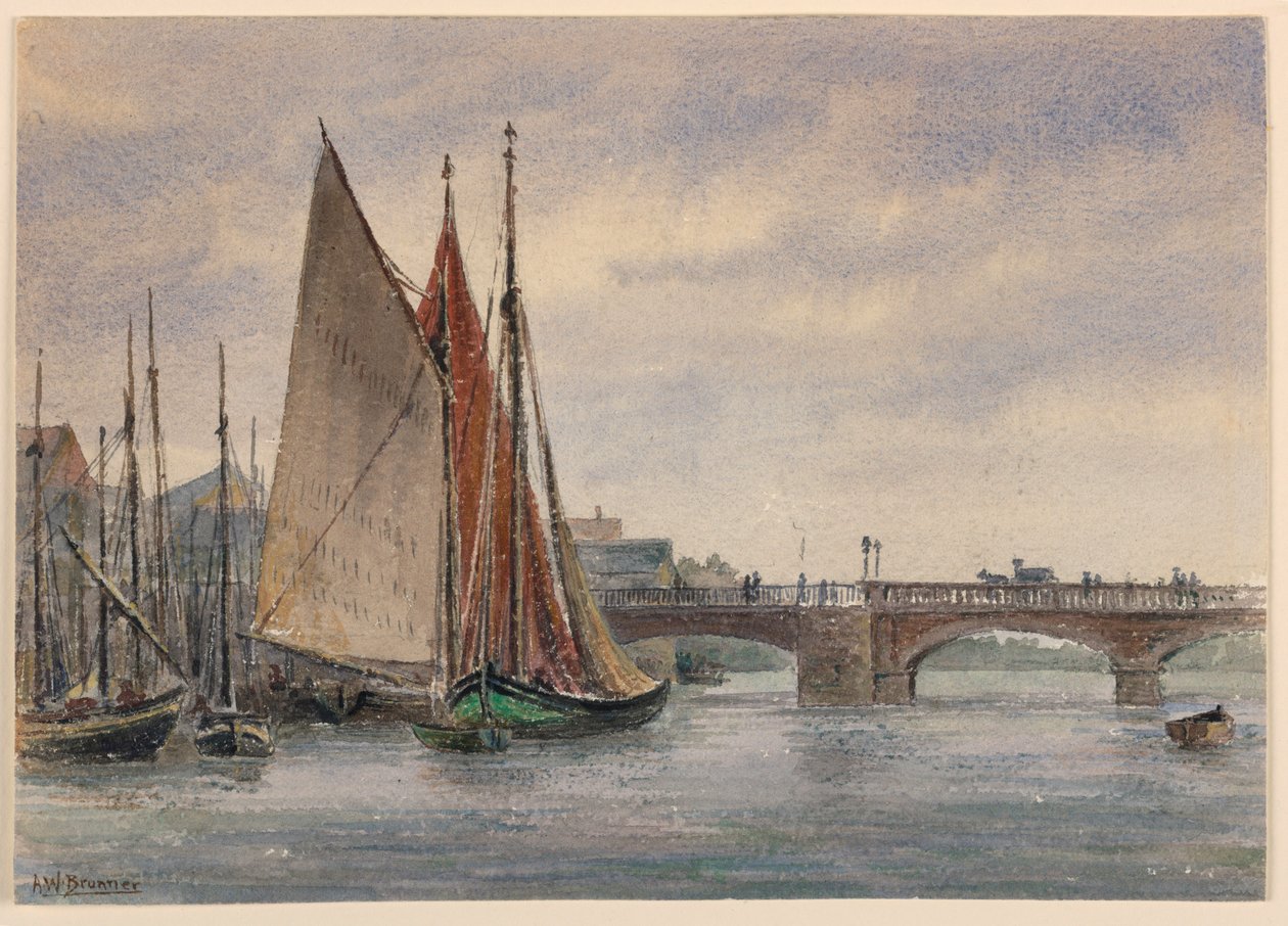 Hajók Trouville-ben alkotó: Arnold William Brunner