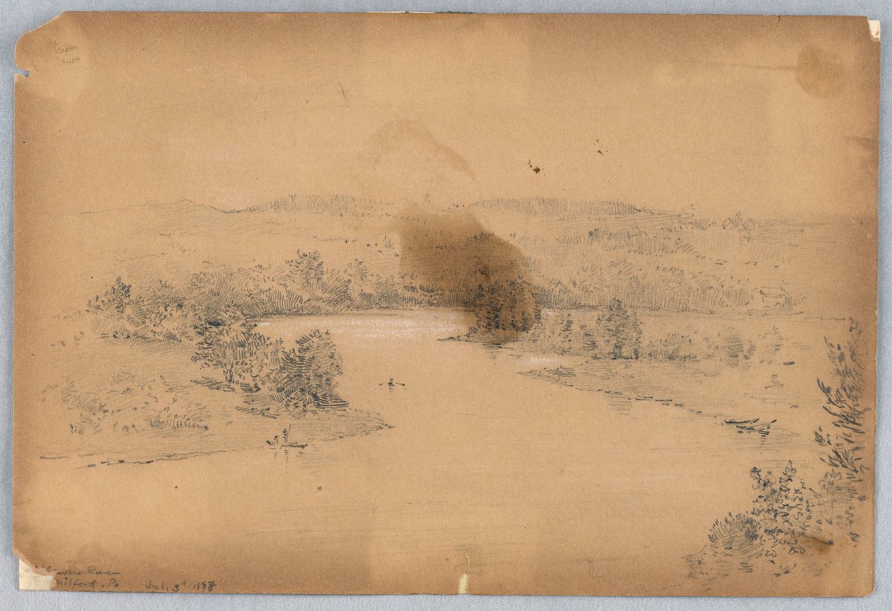 Delaware River, Milford, Pa. alkotó: Arnold William Brunner