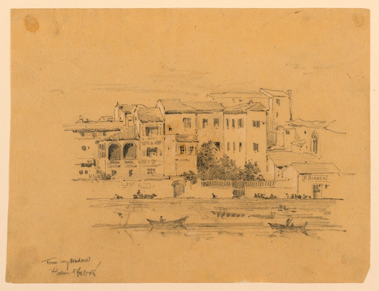 Az ablakomból, Firenze alkotó: Arnold William Brunner