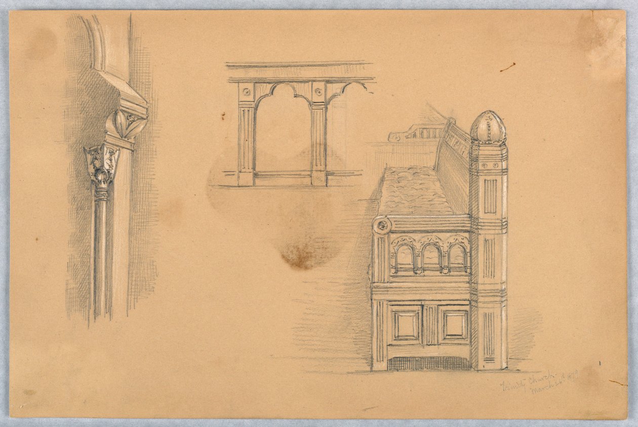 Vázlatok a Szentháromság templomban alkotó: Arnold William Brunner