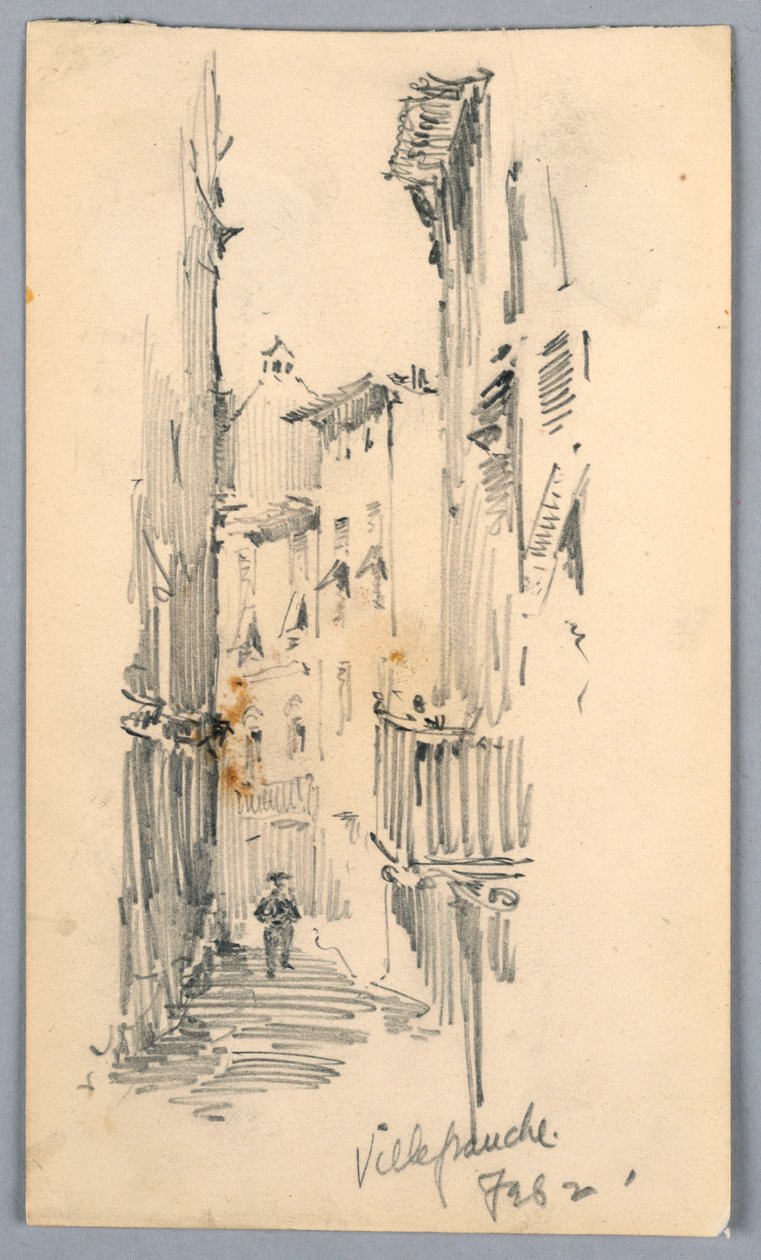 Utca Villefranche-ban alkotó: Arnold William Brunner