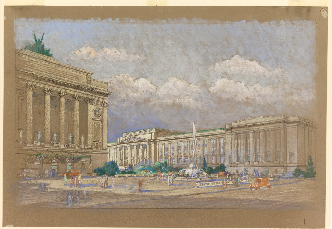Study for Proposed Music and Arts Center, New York, NY alkotó: Arnold William Brunner