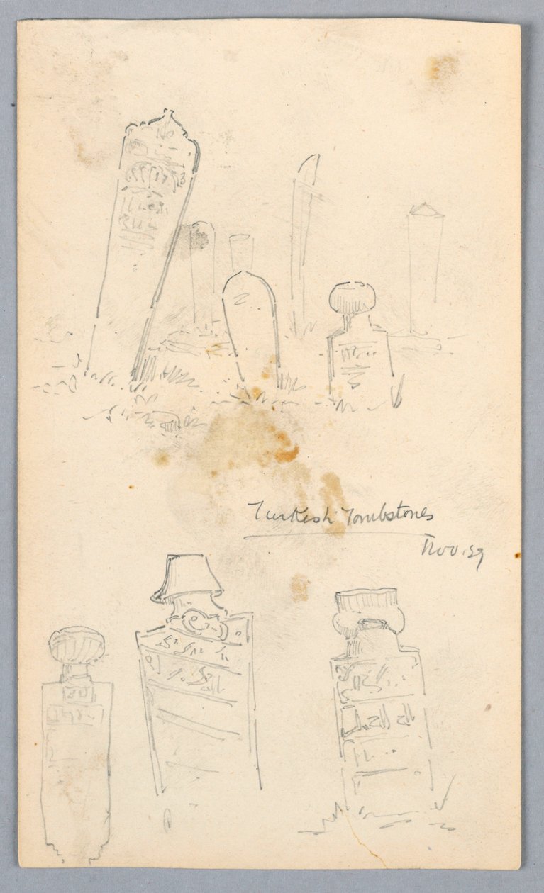 Török sírkövek alkotó: Arnold William Brunner