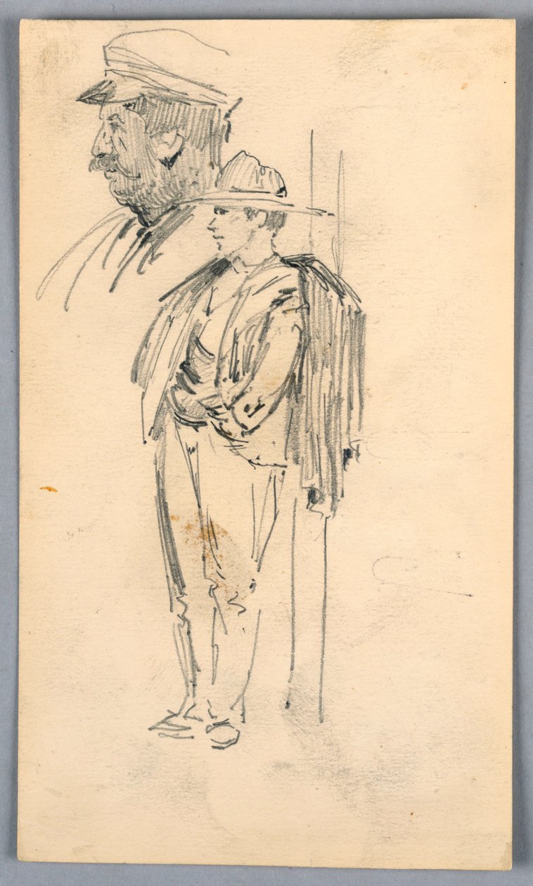 Két vázlat a férfiakról alkotó: Arnold William Brunner
