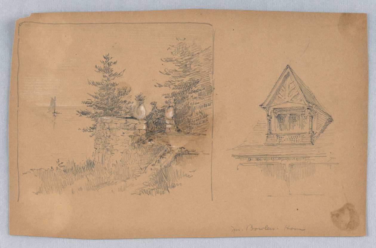Két vázlat Mr. Bowle otthonáról alkotó: Arnold William Brunner