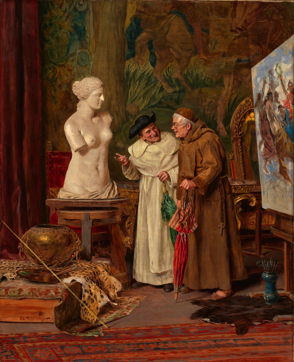 A Stúdióban, 1887 előtt. alkotó: Arnoldo Tamburini