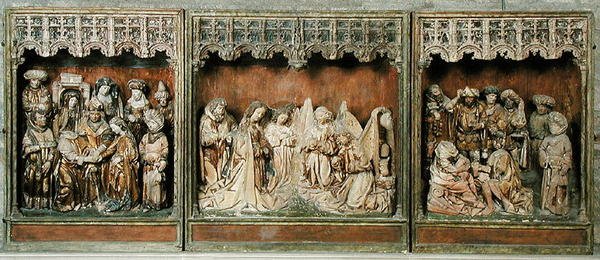Oltárkép, Kalkarból, Alsó-Rajna, 1483 körül (polikróm fa) alkotó: Arnt von Zwolle