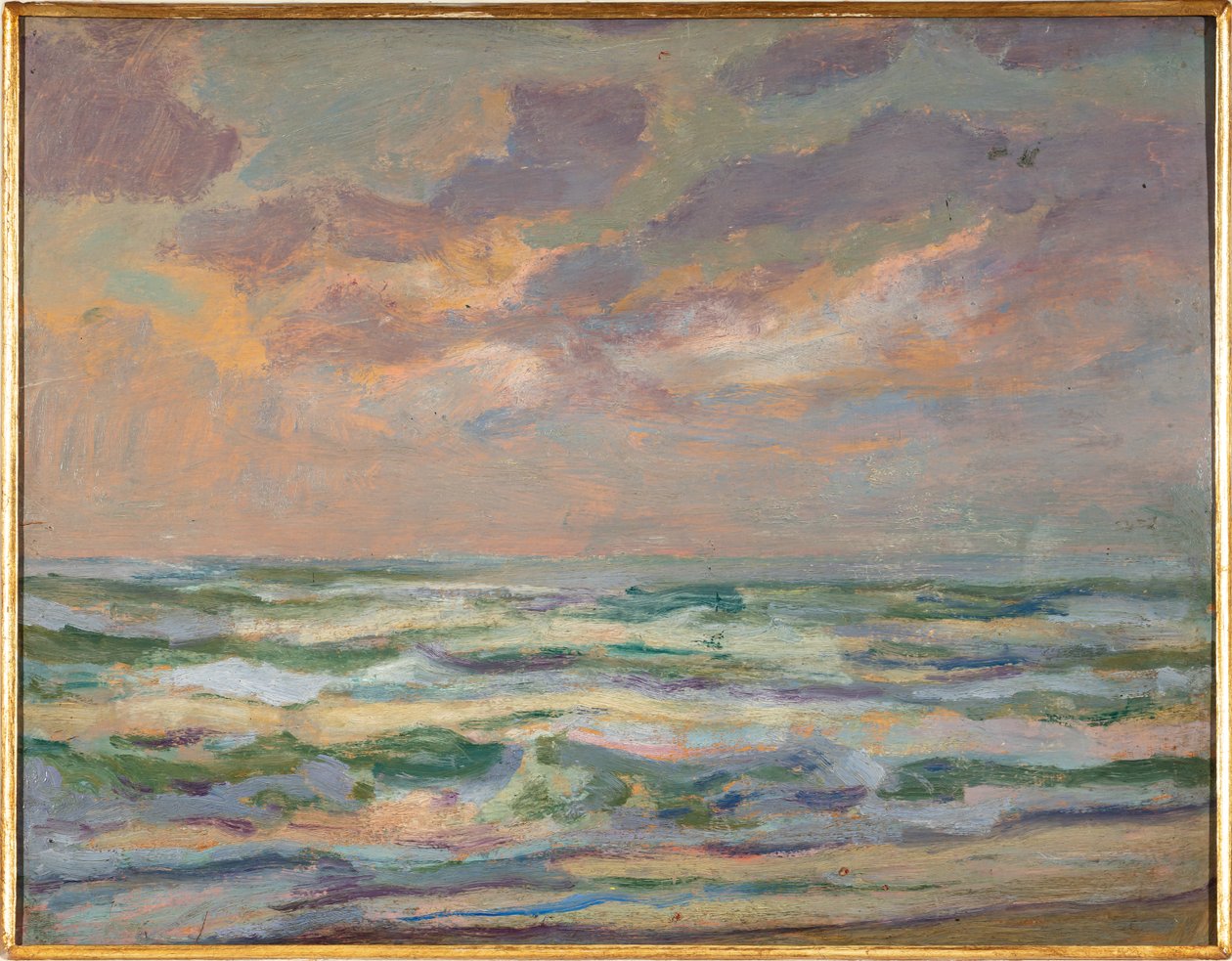 Marina, 1910 körüli évek (olajfestmény) alkotó: Aroldo Bonzagni