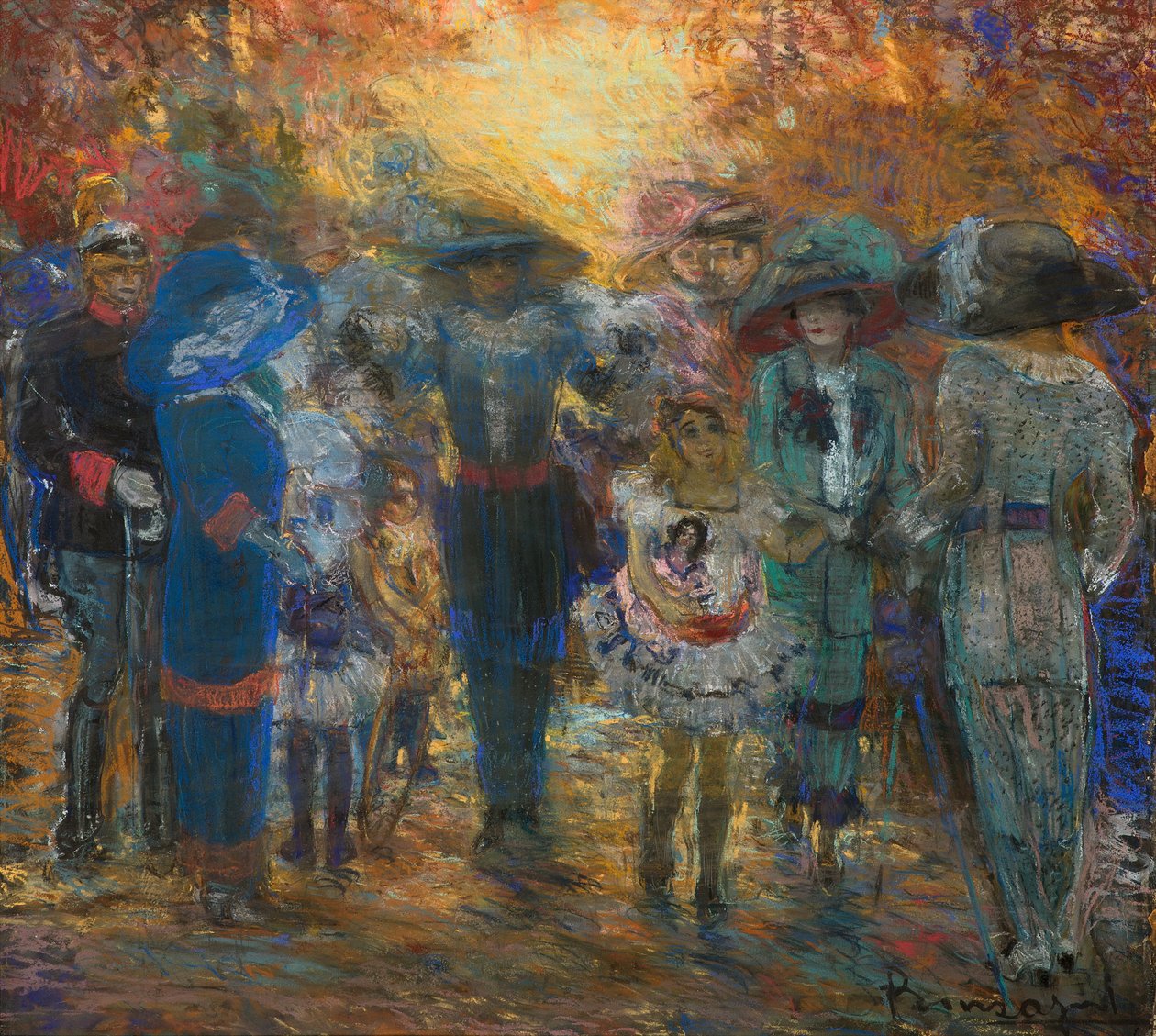 Mondanity, 1911 körül (vegyes média papíron) alkotó: Aroldo Bonzagni