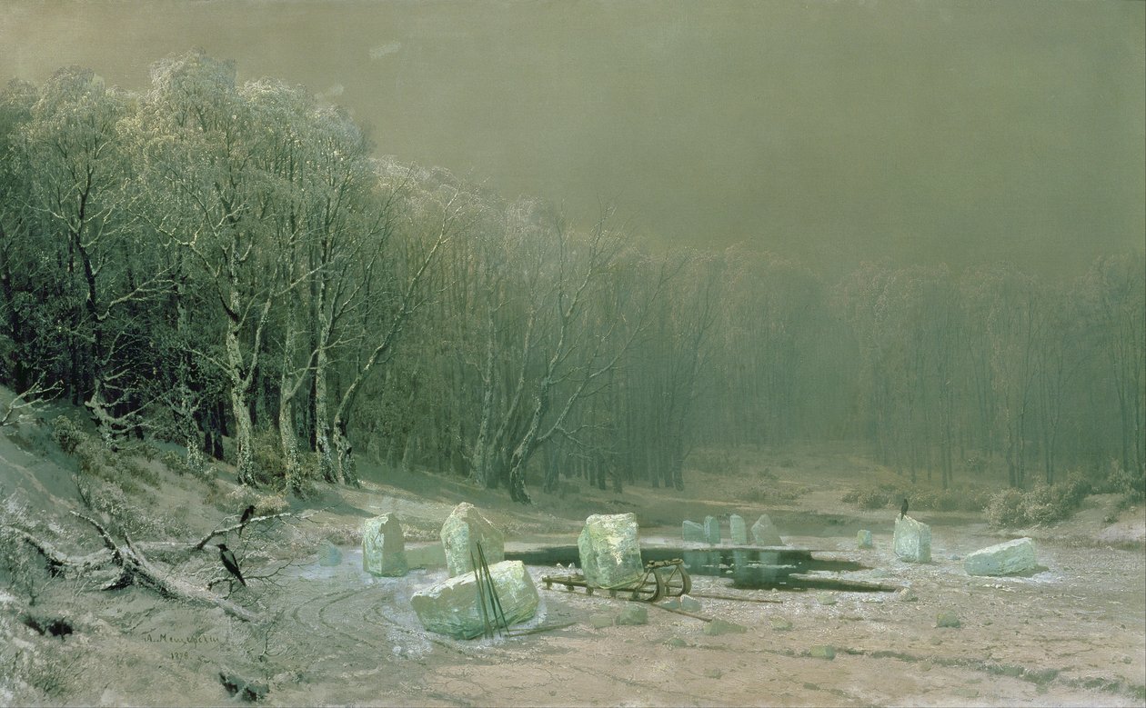 Tél, a jégleválasztás, 1878 alkotó: Arseniy Ivanovich Meshchersky
