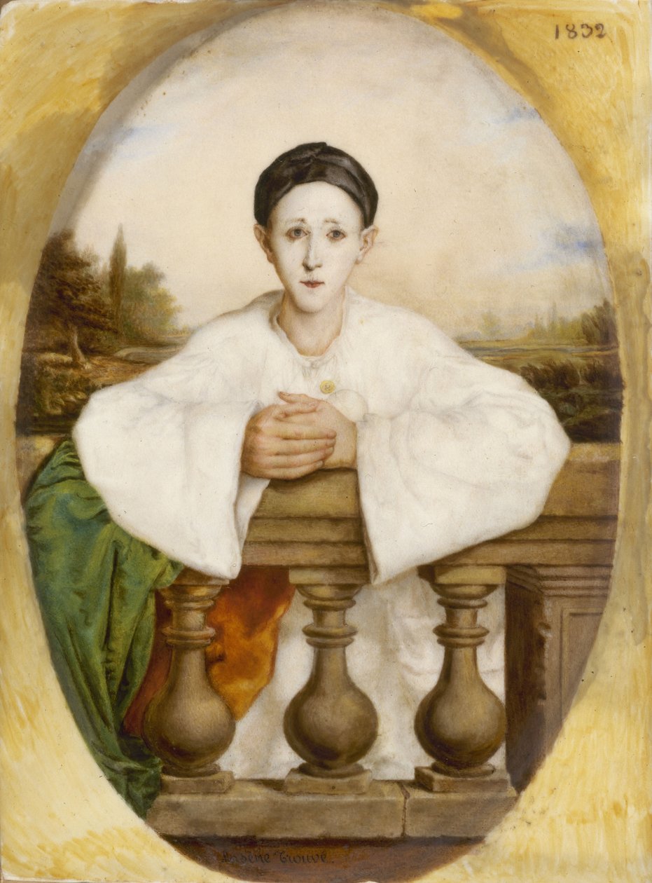 Jean-Gaspard Deburau portréja 1796-1846, 1832. alkotó: Arsène Trouvé