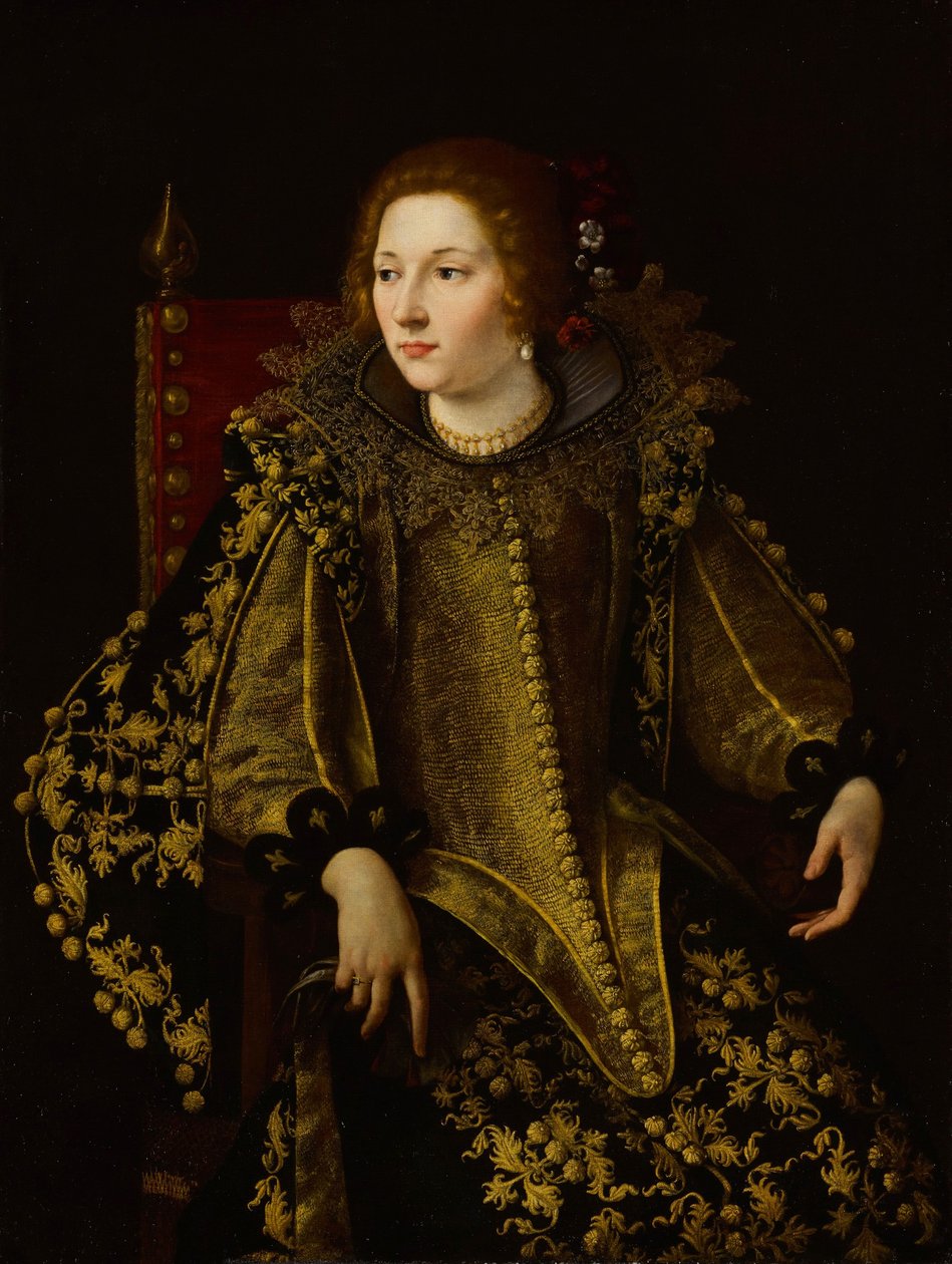 Olasz: Ritratto di una donna seduta (signora Caterina Savelli) Egy ülő hölgy portréja (senora Caterina Savelli) alkotó: Artemisia Gentileschi