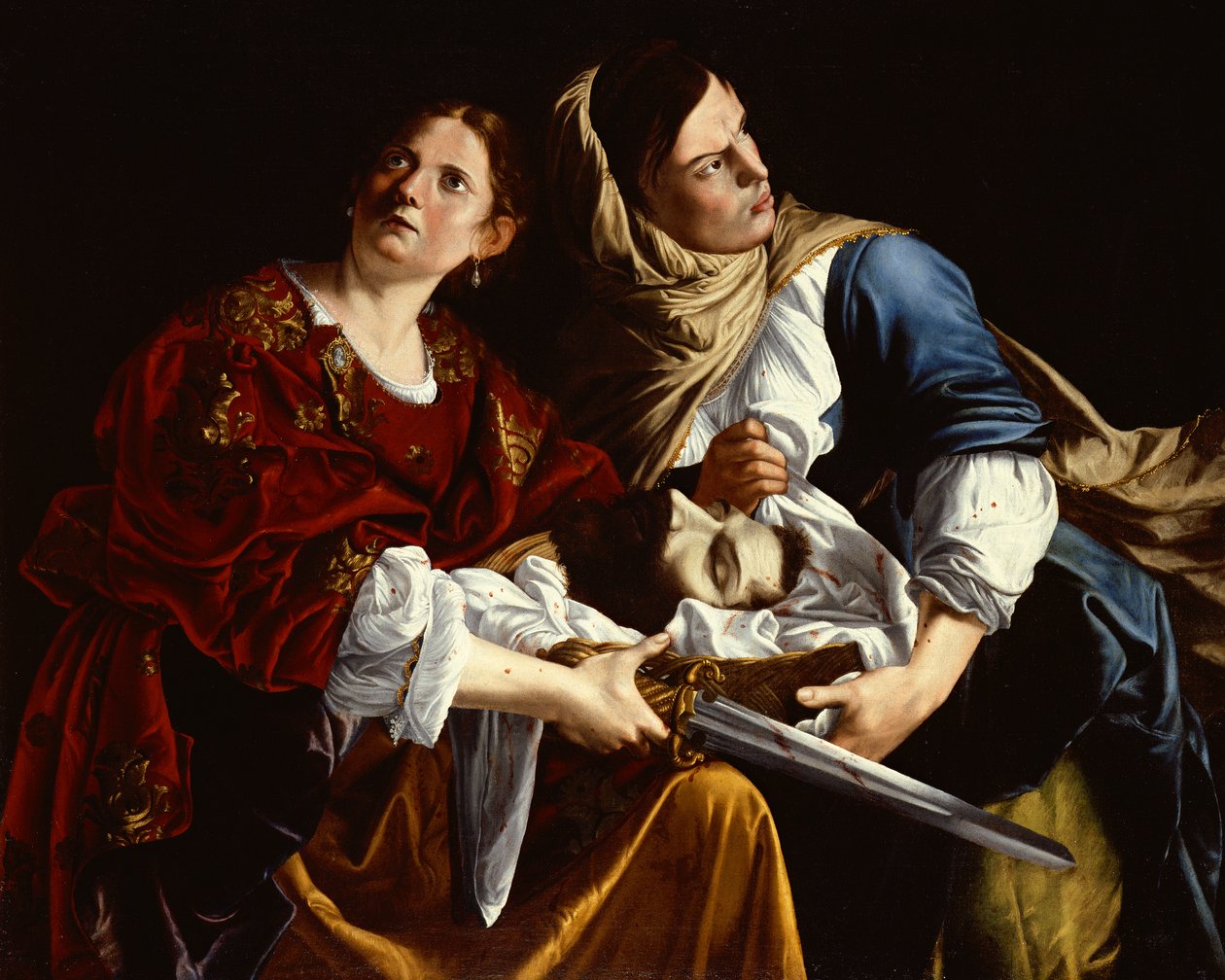 Judit és szolgálóleánya Holofernész fejével (olaj, vászon) alkotó: Artemisia Gentileschi