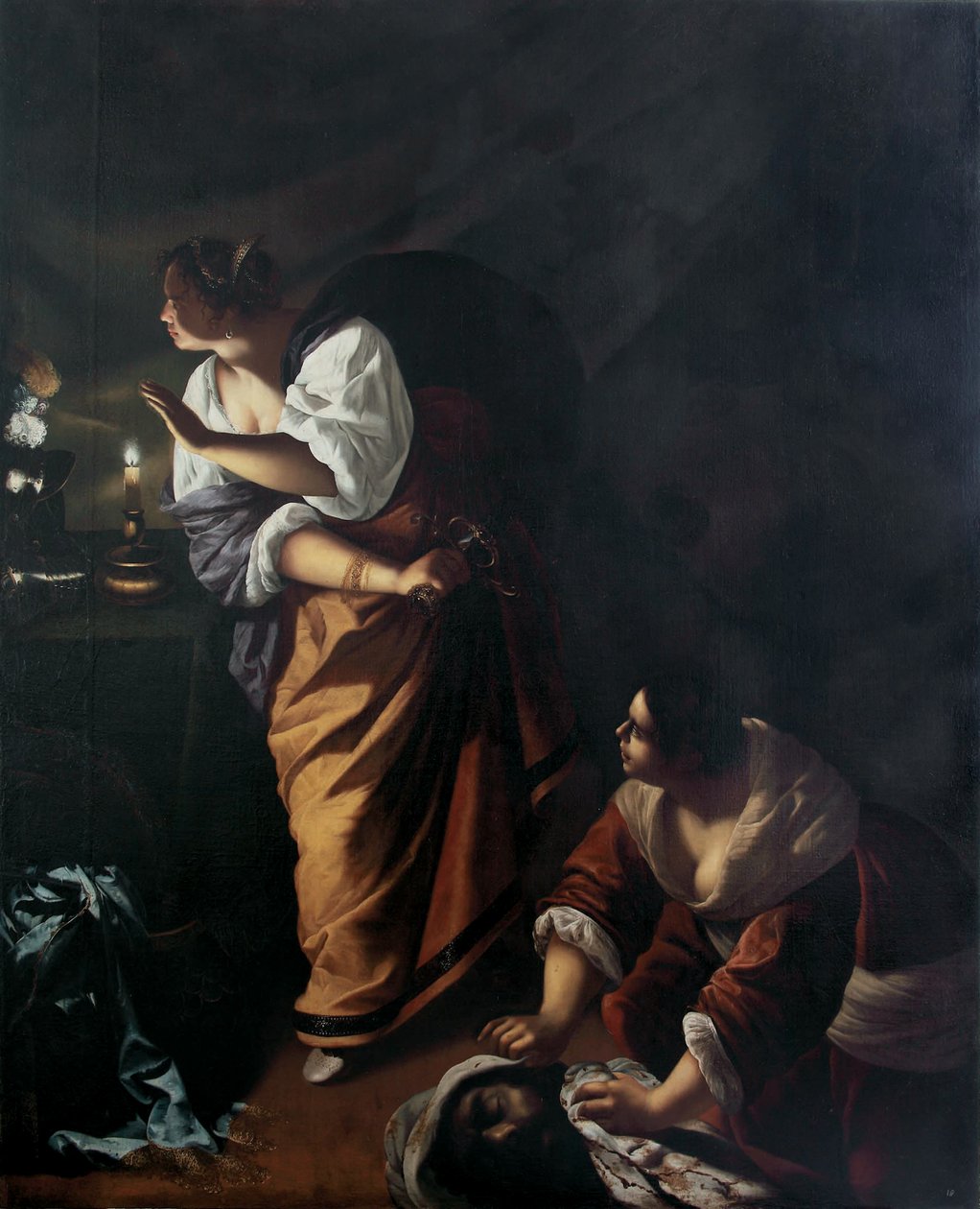 Judit és szolgálóleánya, Abra Holofernész fejével, c. 1647-1648 alkotó: Artemisia Gentileschi