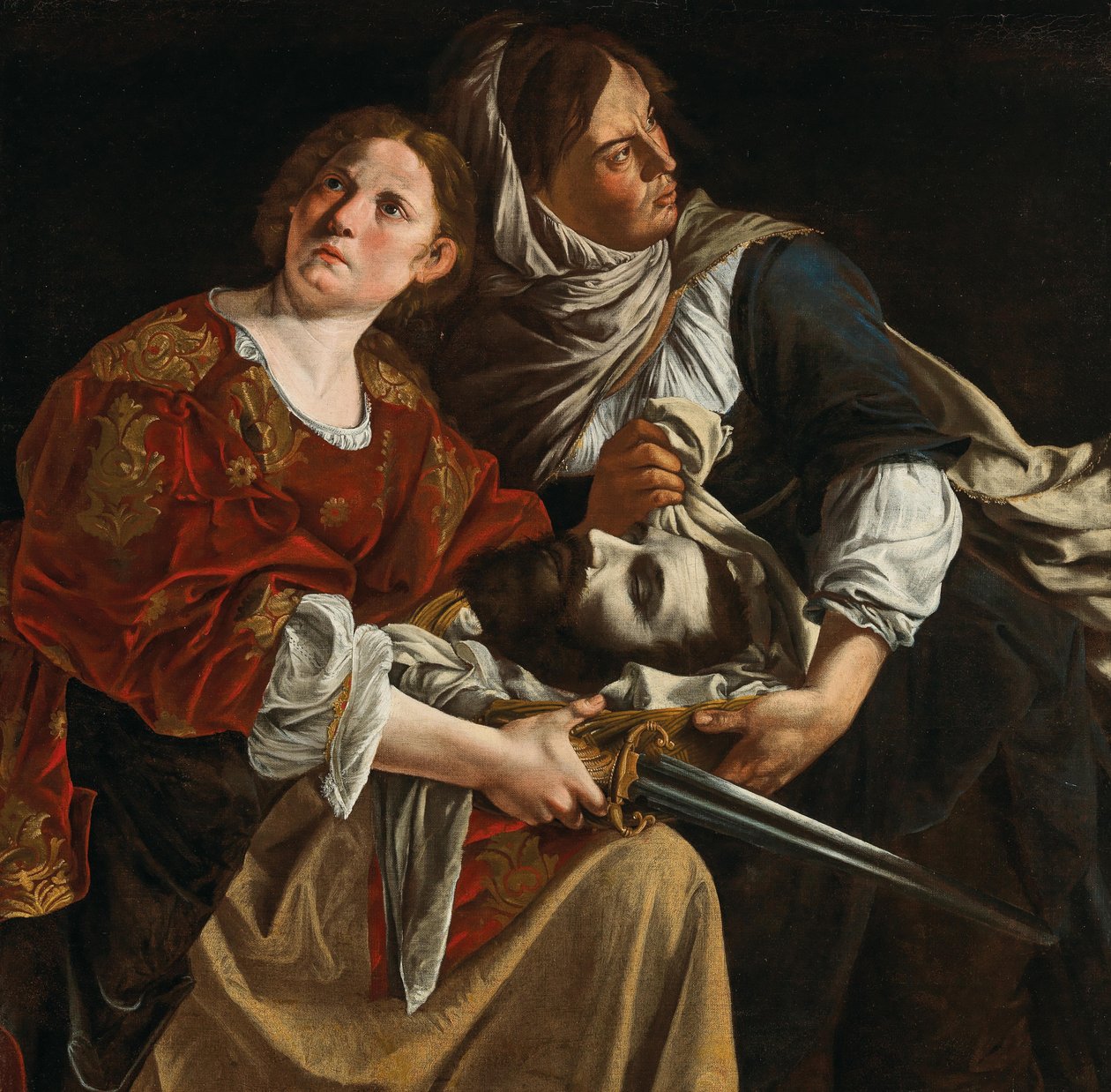 Judit Holofernész fejével és egy szolgával. alkotó: Artemisia Gentileschi