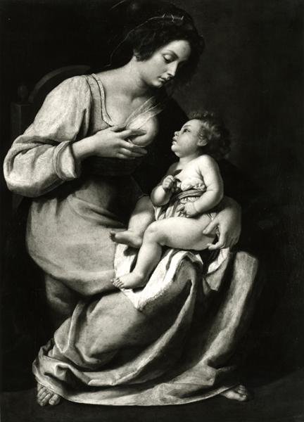 Cseresznye Madonna (olaj, vászon) (f/w fotó) alkotó: Artemisia Gentileschi
