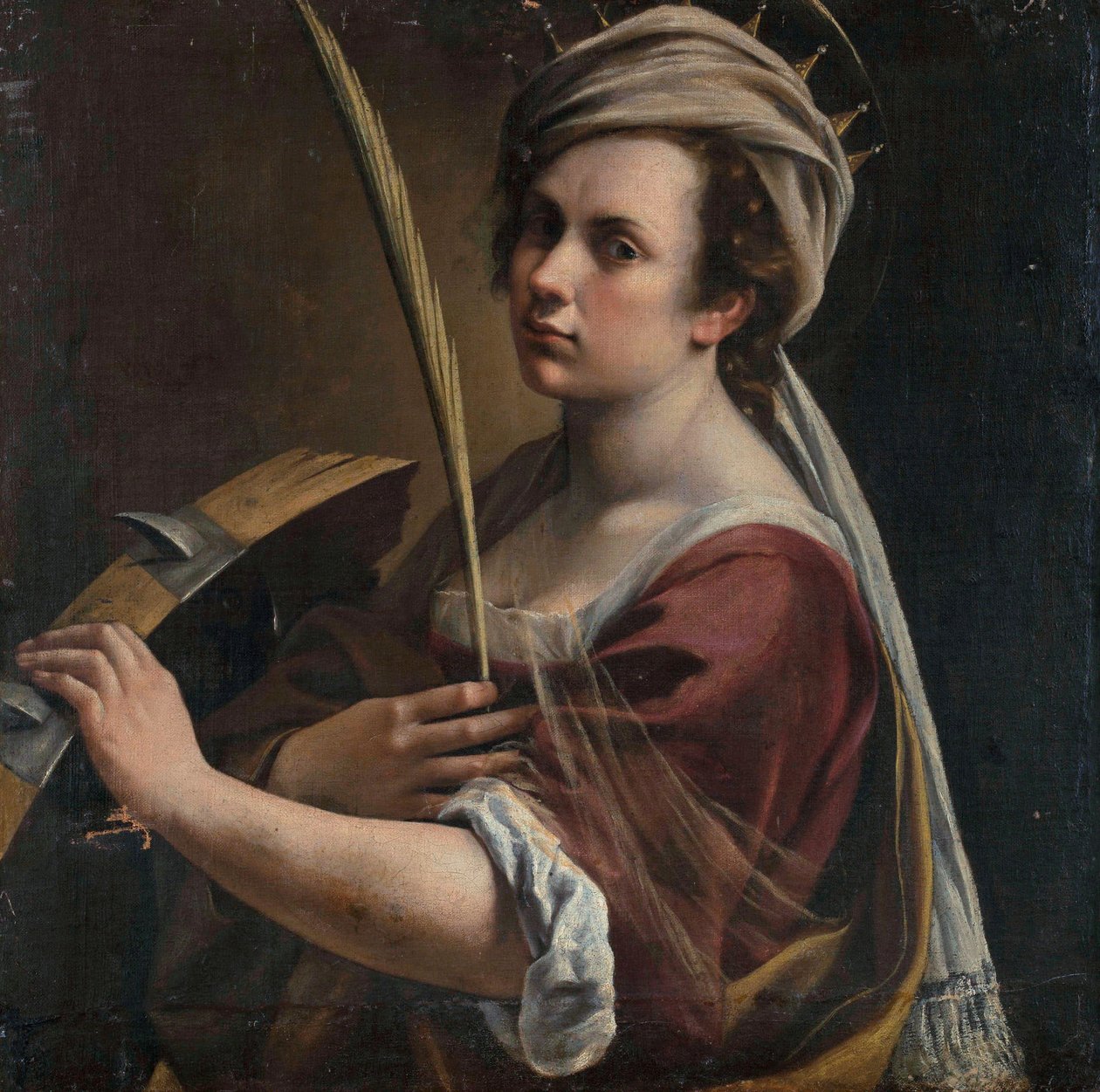 Alexandriai Szent Katalin önarcképe alkotó: Artemisia Gentileschi