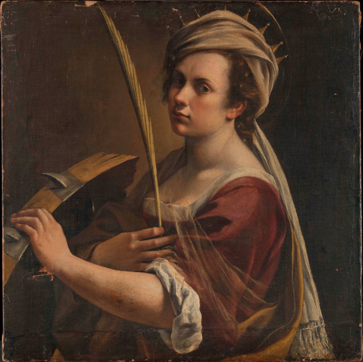 Alexandriai Szent Katalin önarcképe, 1616 körül. alkotó: Artemisia Gentileschi