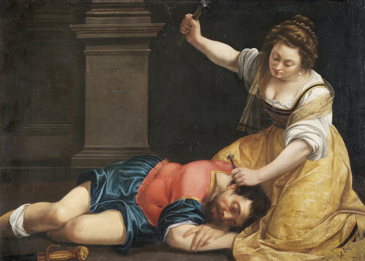Yael tuant Sisera – Jael és Sisera par Gentileschi, Artemisia (1598-1653), c. 1620 - Olaj, vászon, 86x125 - Szepmuveszeti Múzeum, Budapest alkotó: Artemisia Gentileschi