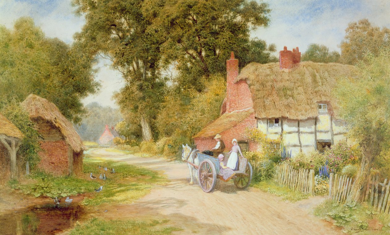 Egy Warwickshire Lane alkotó: Arthur Claude Strachan