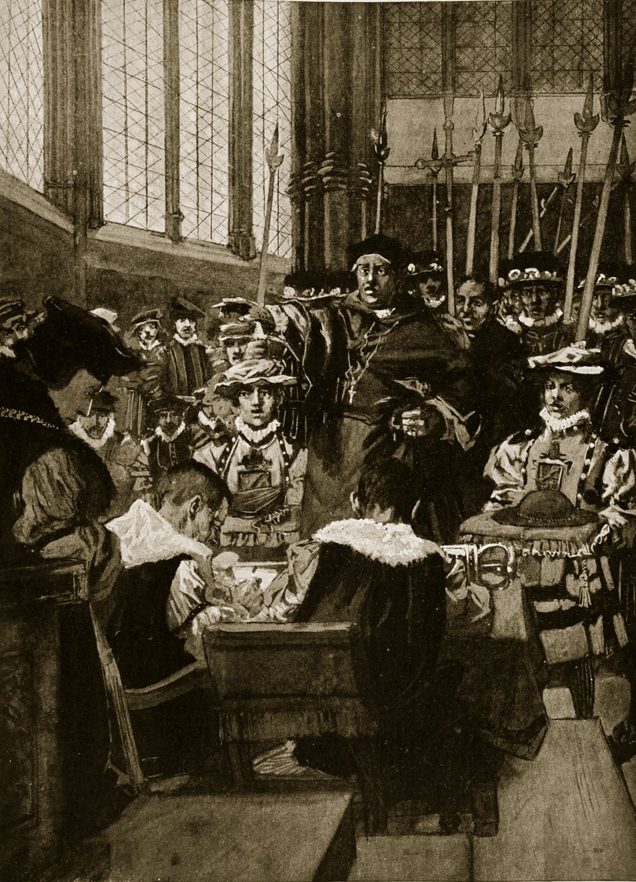 Wolsey behatolása a Commonsba, 1523, illusztráció a 