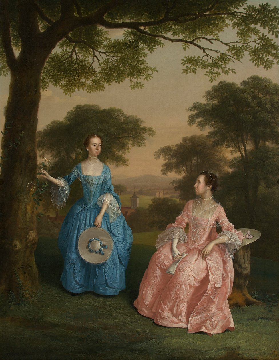Alicia és Jane Clarke, 1758 körül alkotó: Arthur Devis