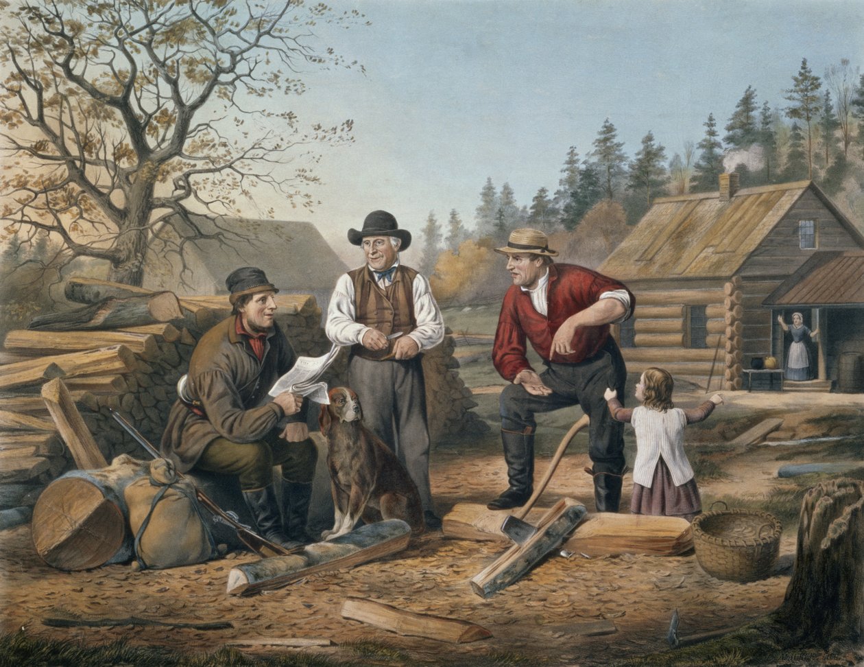 Arguing the Point, vésette Nathaniel Currier (1813-88) 1855 alkotó: Arthur Fitzwilliam Tait