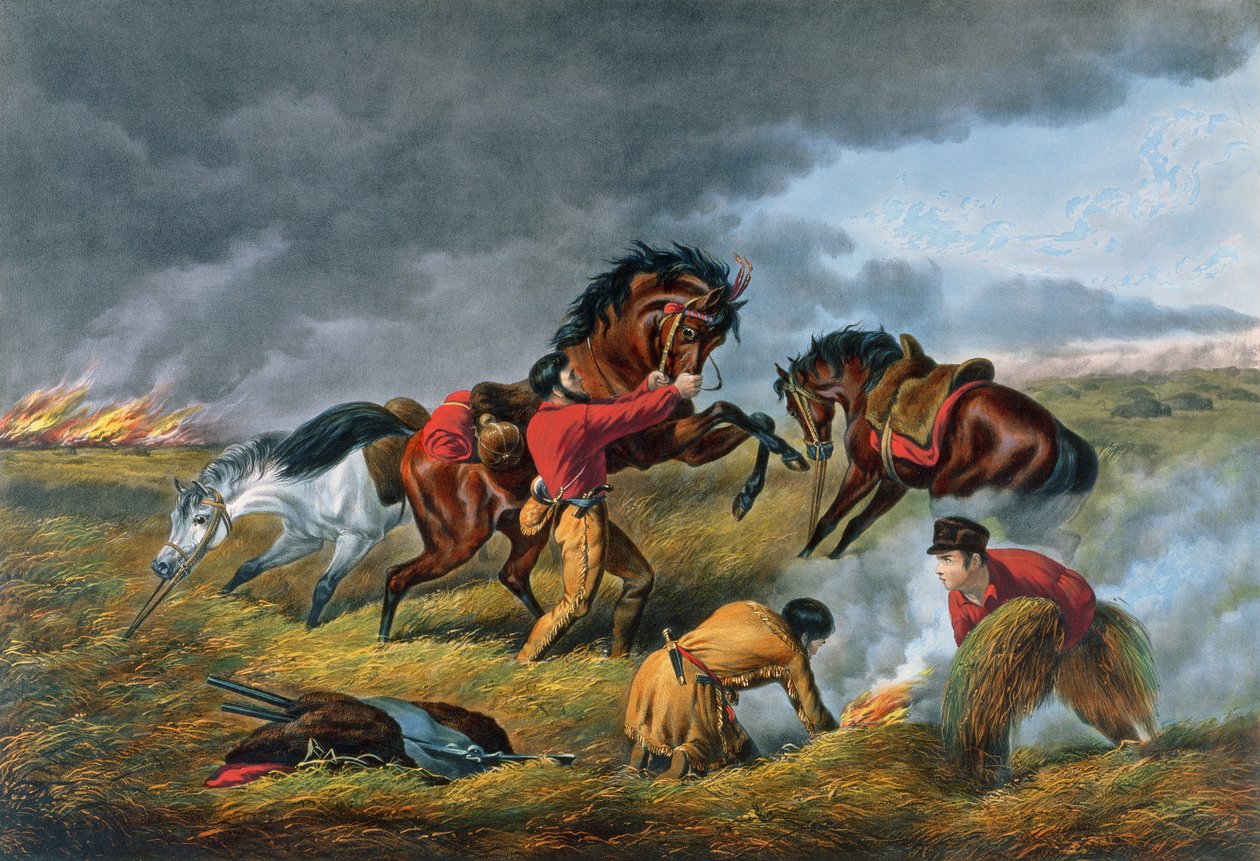 Élet a prérin, kocsma. Currier és Ives, New York, 1862 alkotó: Arthur Fitzwilliam Tait