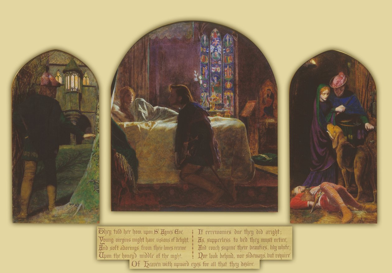 Szent Ágnes estéje alkotó: Arthur Hughes