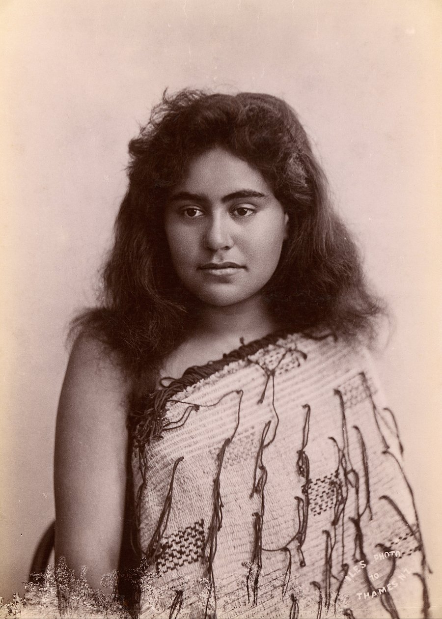 Maori nő, Temze, Új -Zéland alkotó: Arthur James Iles