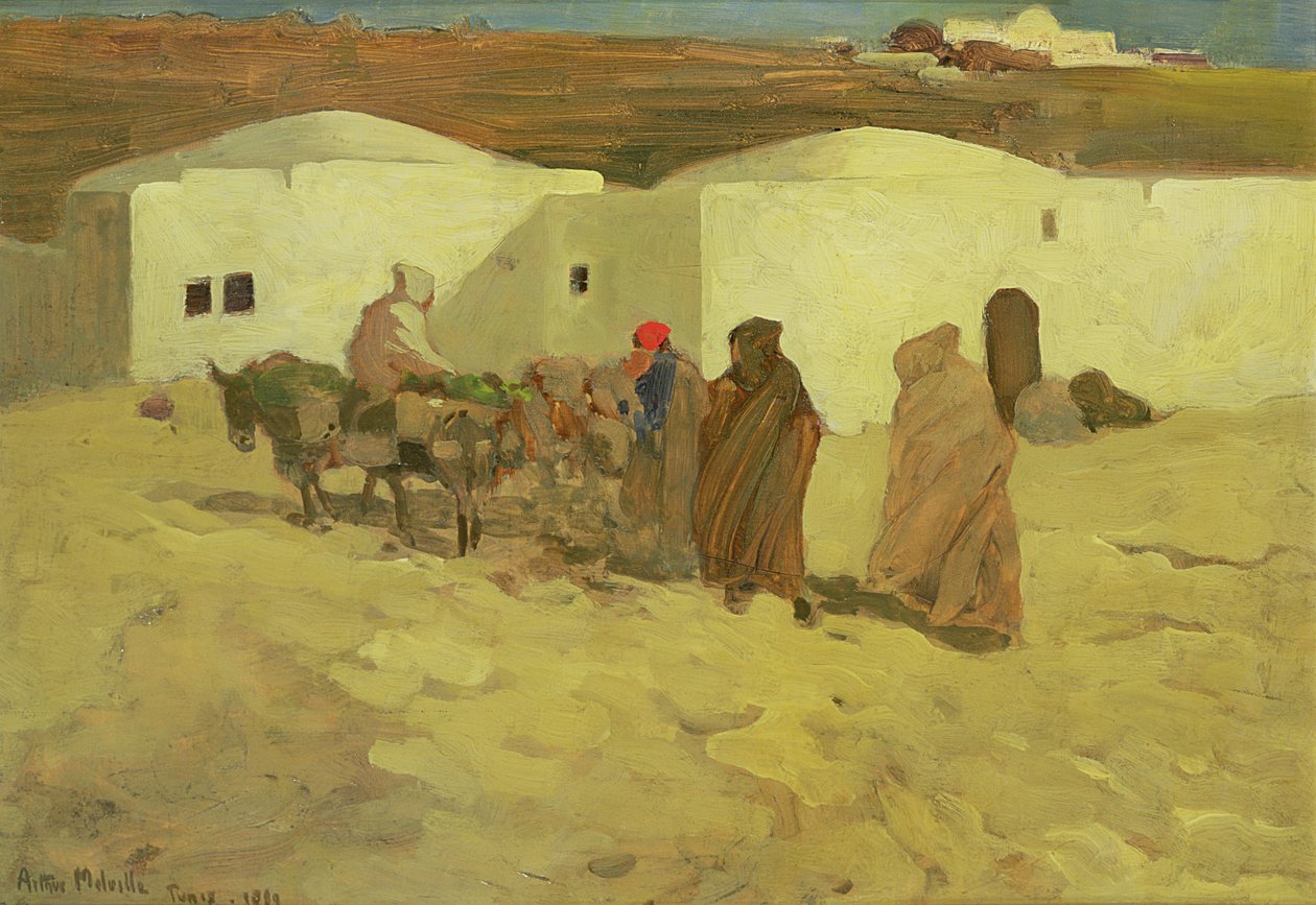 Jelenet Tuniszban, 1899 (panel) alkotó: Arthur Melville