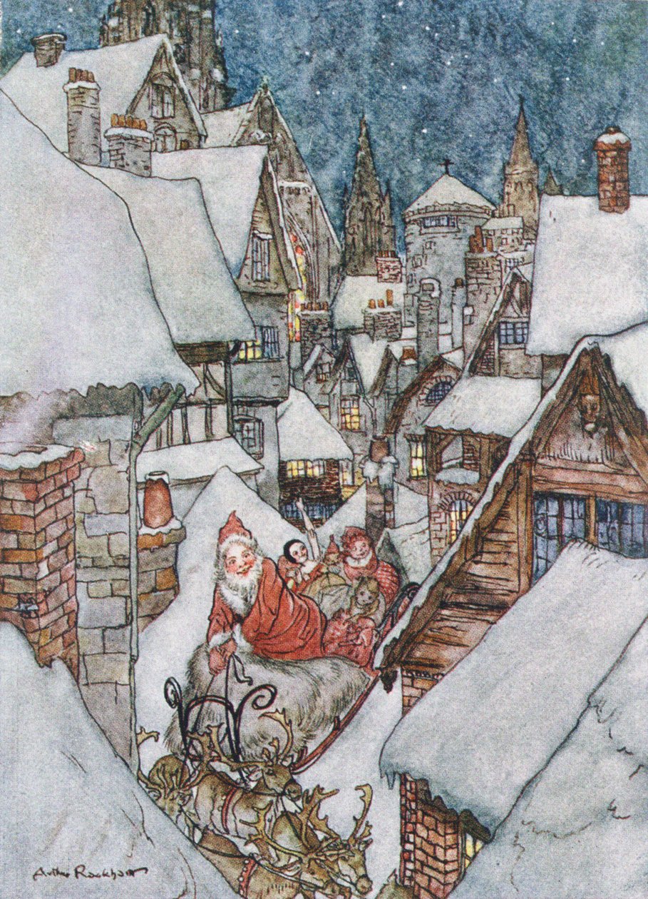 Karácsonyi illusztrációk, Clement C. Moore „The Night Before Christmas” című művéből, 1931 alkotó: Arthur Rackham