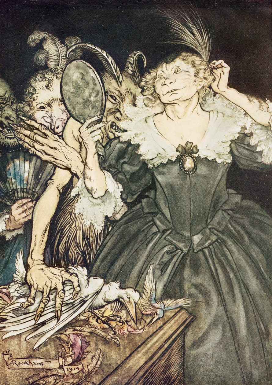 Comus, John Milton: És ők, olyan tökéletes a nyomorúságuk, 1914 alkotó: Arthur Rackham