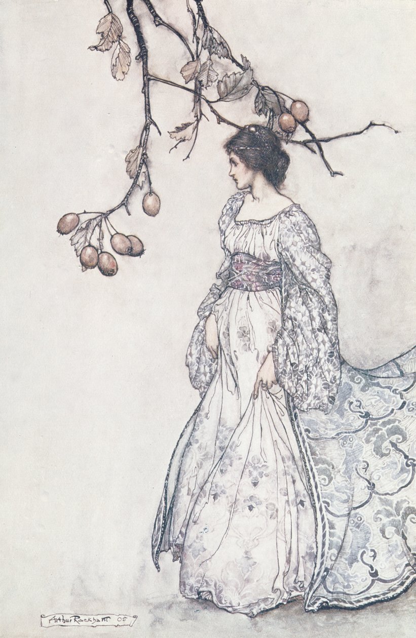 Valóban nagyon szokatlannak tűnik, J. M. Barrie „Peter Pan a Kensington Gardensben” című művéből, 1906 alkotó: Arthur Rackham