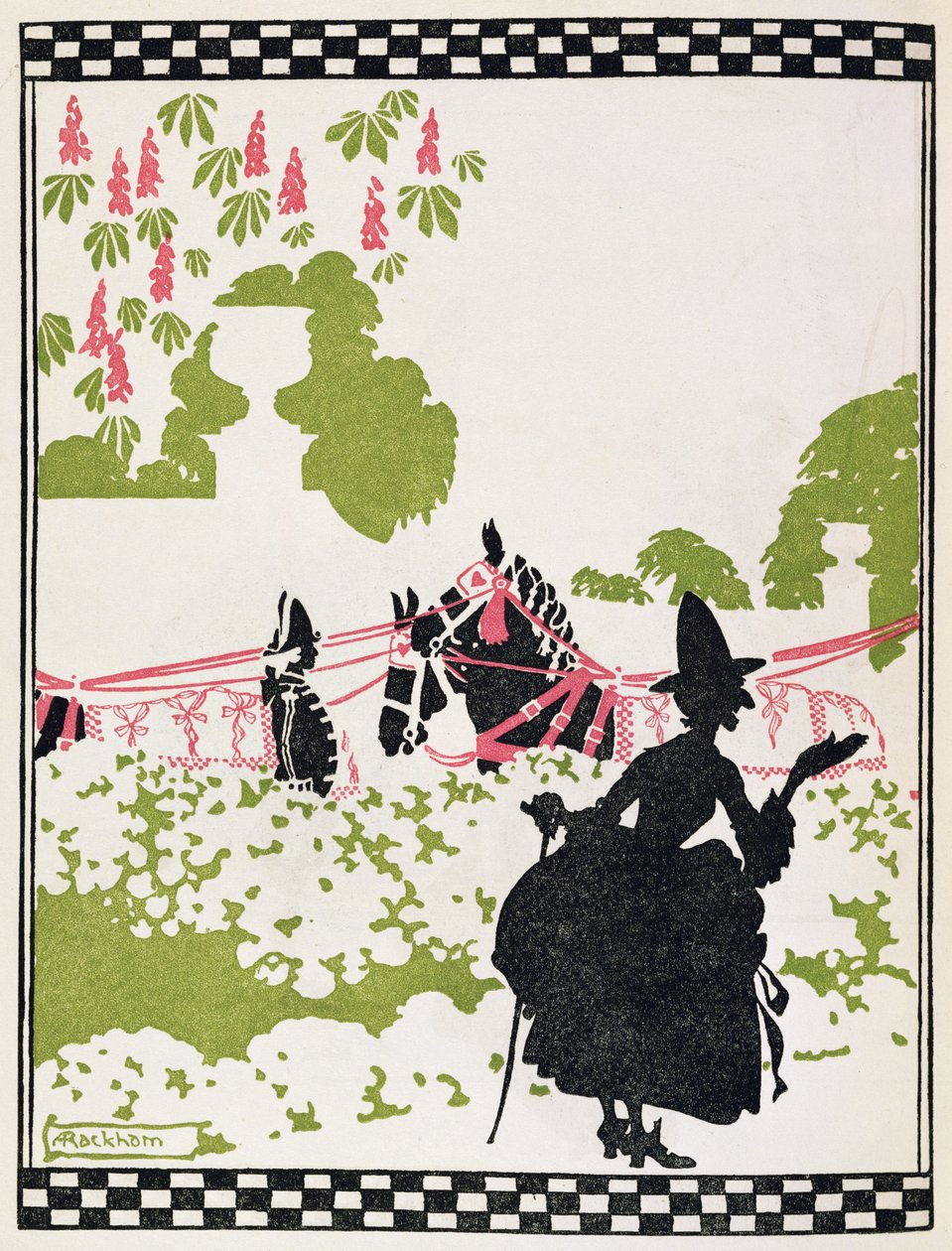 A tündér Istenanya és az edző, Charles Perrault Hamupipőke című művéből alkotó: Arthur Rackham