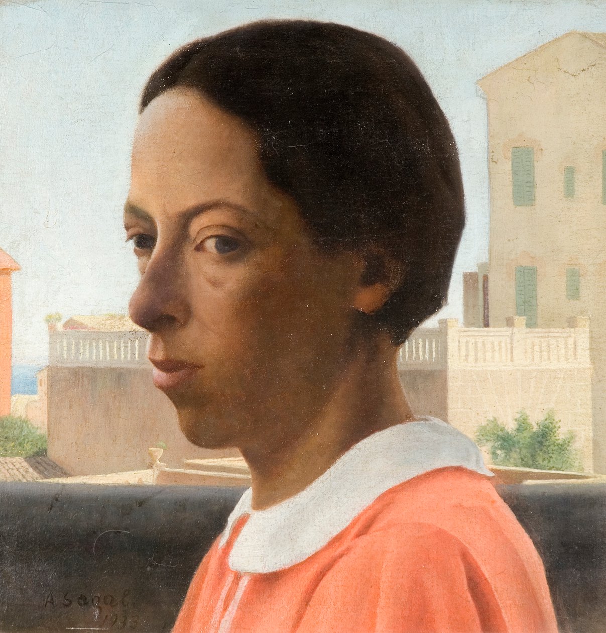 Portré a verandán, Spanyolország, 1933 alkotó: Arthur Segal