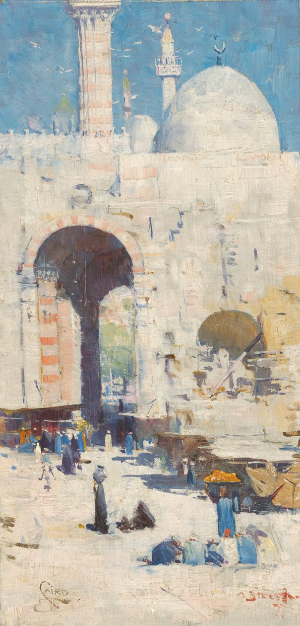 Kairó utca (vagy mecset, Hasszán szultán) alkotó: Arthur Streeton