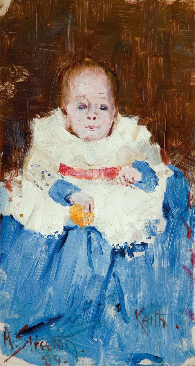 Narancs, kék és fehér (Keith portréja) alkotó: Arthur Streeton