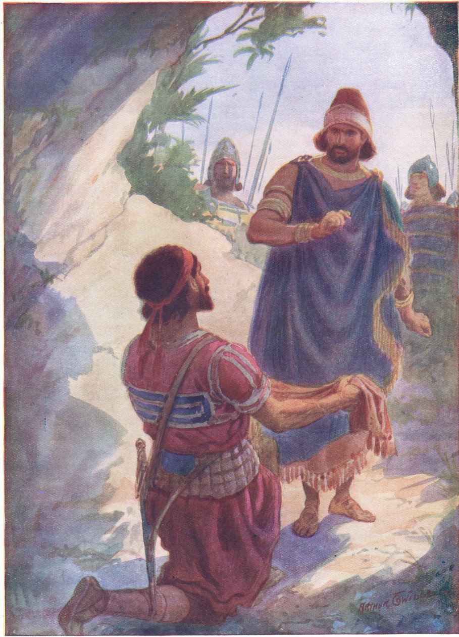 Dávid és Saul a barlangban alkotó: Arthur Twidle