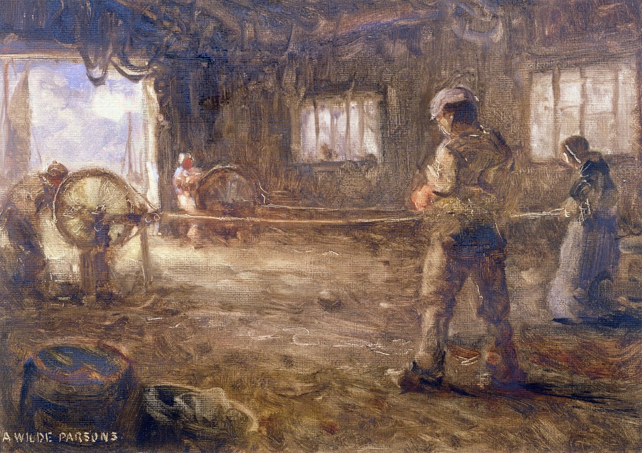 The Rope Walk, 1932 (olaj, papír) alkotó: Arthur Wilde Parsons