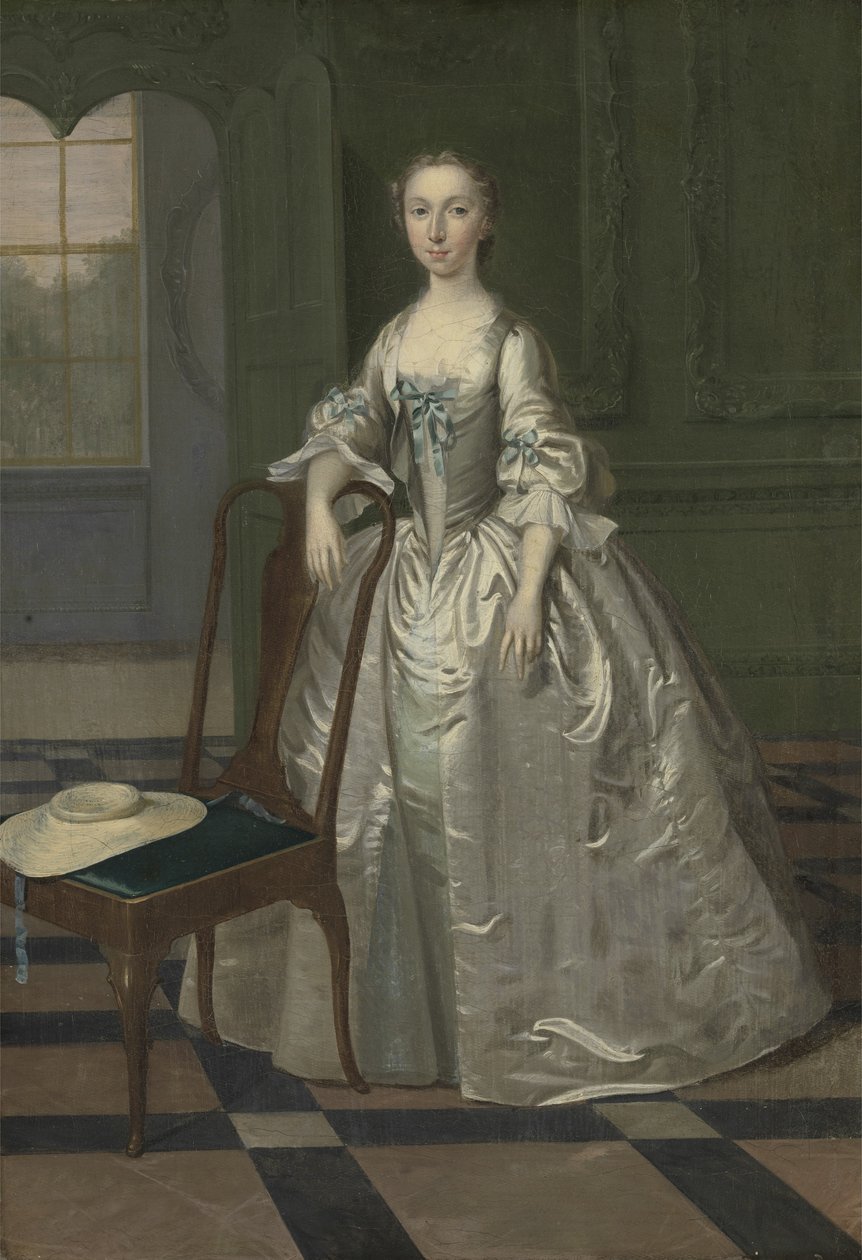 Egy hölgy a szalonban, 1740-41 körül alkotó: Arthur Devis