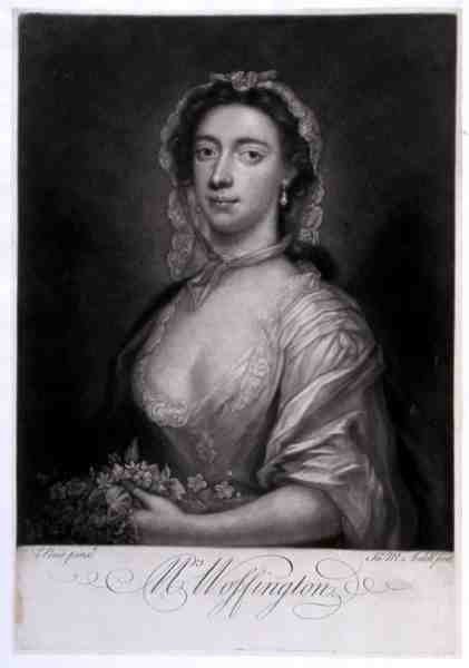Mrs. Woffington, metszett: James McArdell (1729-65 körül) (metszet) alkotó: Arthur (after) Pond