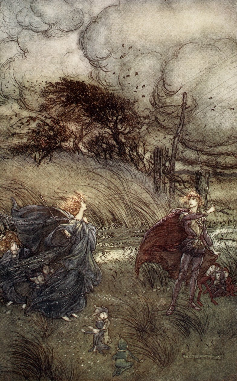 És most soha nem találkoznak ligetben vagy zöldben, a szökőkútnál tiszta vagy csillogó csillagfényben. De szögletesek, William Shakespeare 