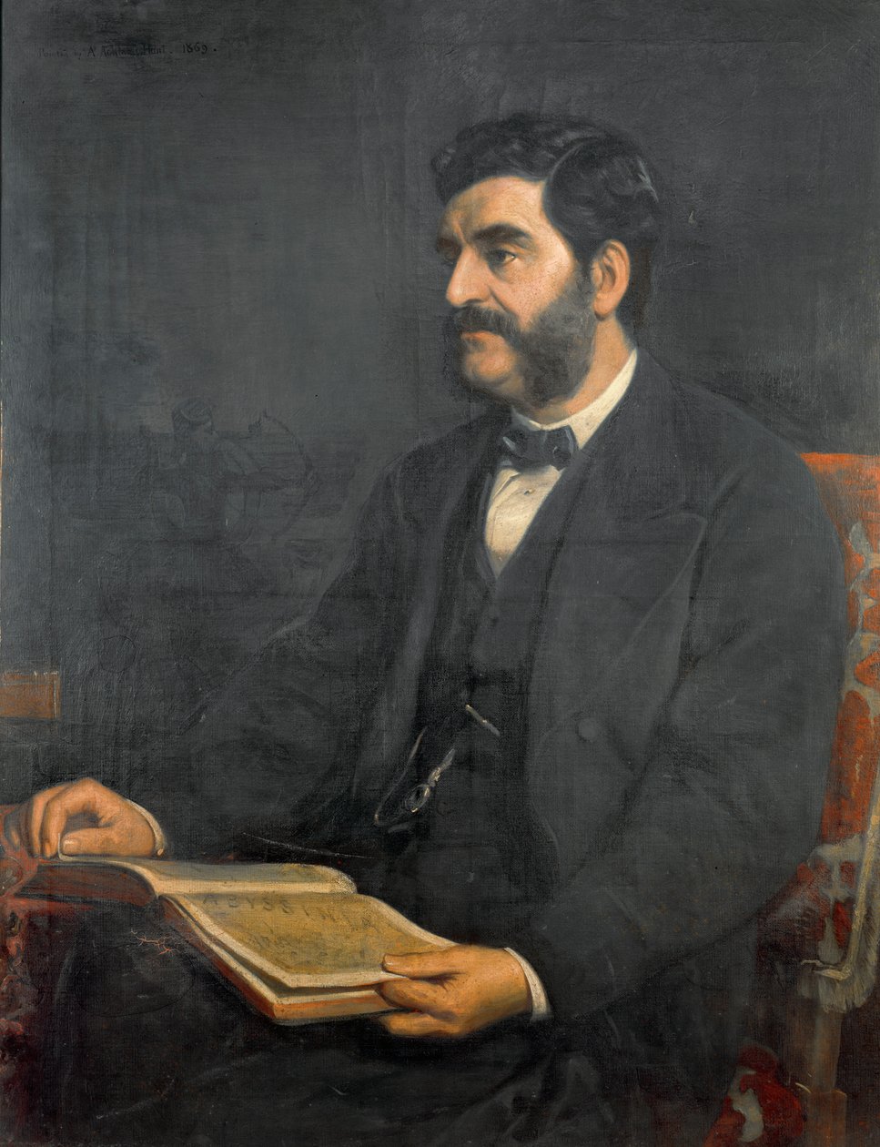 Hormuzd Rassam portréja, 1869 alkotó: Arthur Ackland Hunt