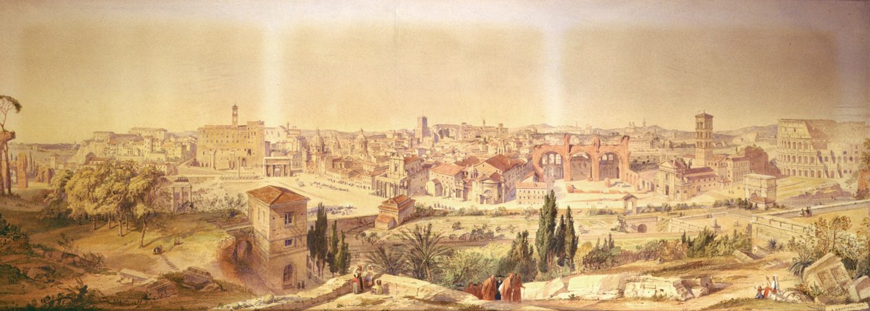 Róma úgy, ahogy van, a Palatinus-dombról alkotó: Arthur Ashpitel