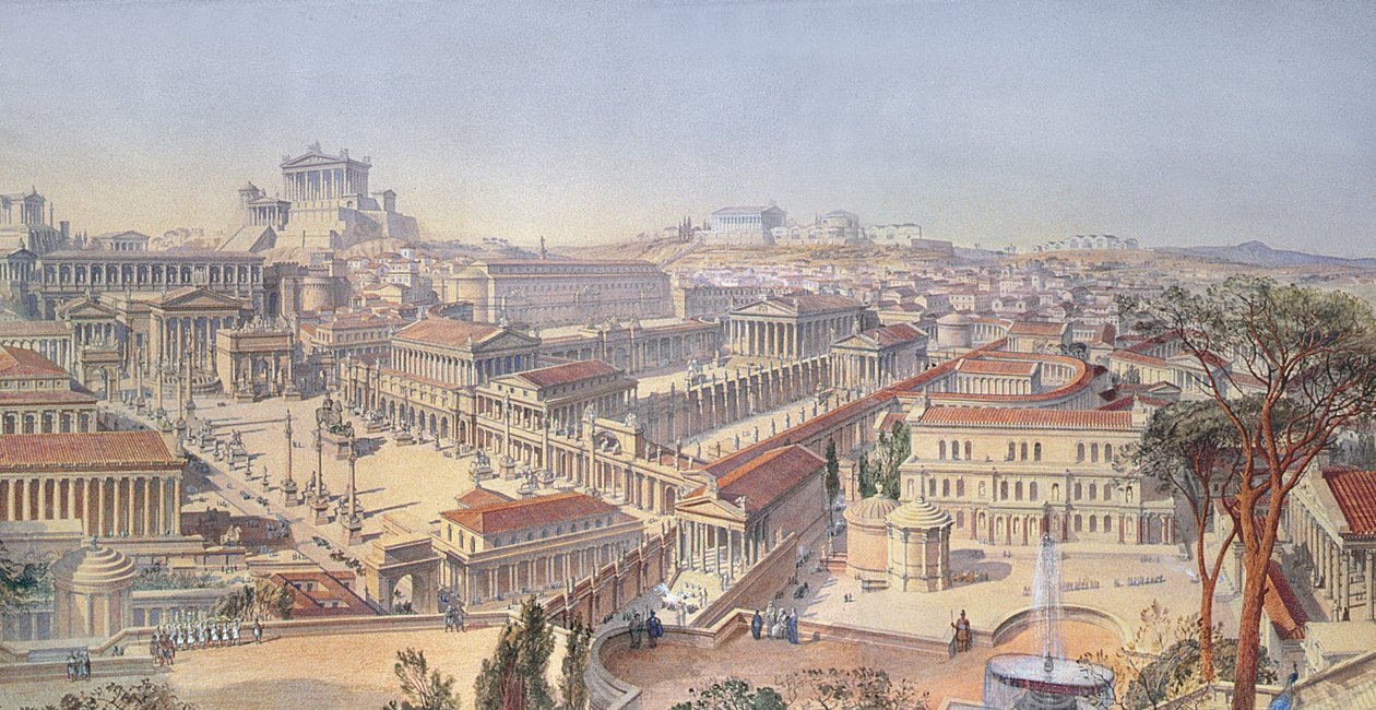 Róma, ahogy volt, a meglévő maradványok után helyreállították (25183 részlet) alkotó: Arthur Ashpitel