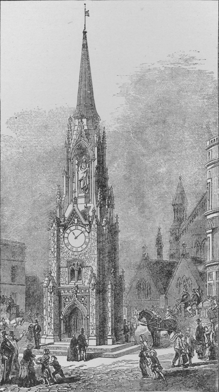 A Wellington Testimonial Clock Tower, amely a London Bridge déli végében állt, ahogy látszik alkotó: Arthur Ashpitel
